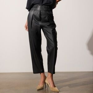 NWT $390 Brochu Walker Black Fiera Vegan Leather Pant Size Medium